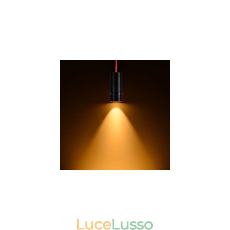 1 Mini lampada a sospensione anodizzata nera con alluminio