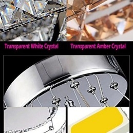 Lampadario a sospensione Lampadario a luce Trasparente O Ambra K9 Cristallo Doppio a forma di cuore Lampade da soffitto Luci