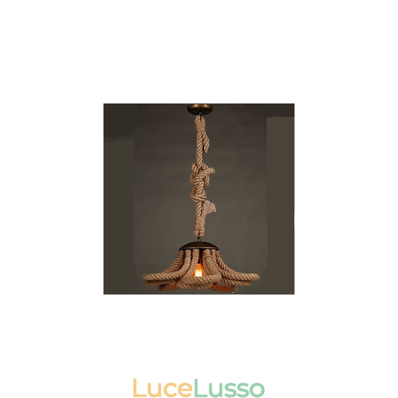 Lampada a corda pastorale americana Retro