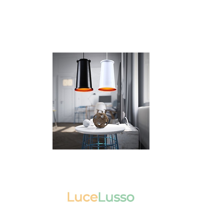 Lampada a sospensione in metallo con verniciatura in stile mini rustico classico vintage