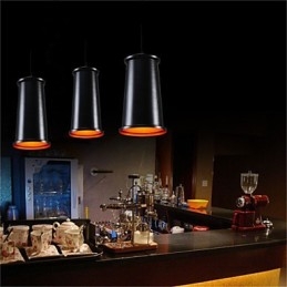 Lampada a sospensione in metallo con verniciatura in stile mini rustico classico vintage