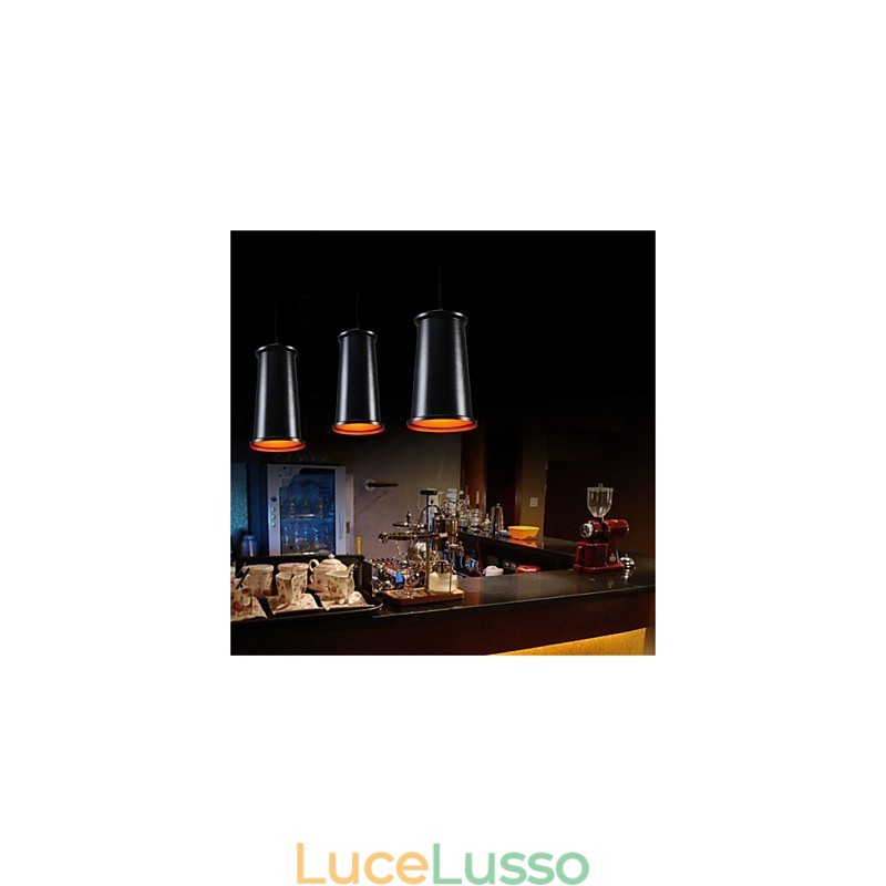 Lampada a sospensione in metallo con verniciatura in stile mini rustico classico vintage