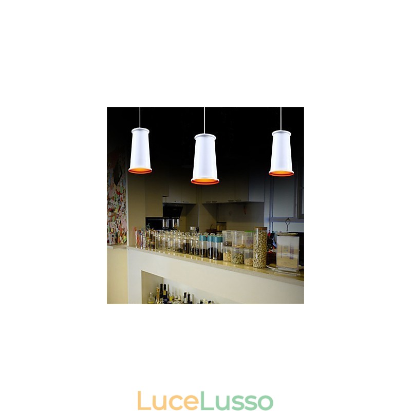 Lampada a sospensione in metallo con verniciatura in stile mini rustico classico vintage