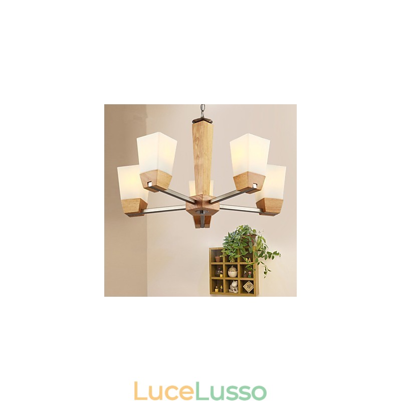 Lampade a sospensione Country Wood Bamboo