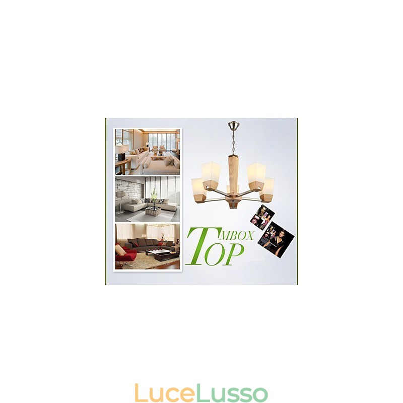 Lampade a sospensione Country Wood Bamboo