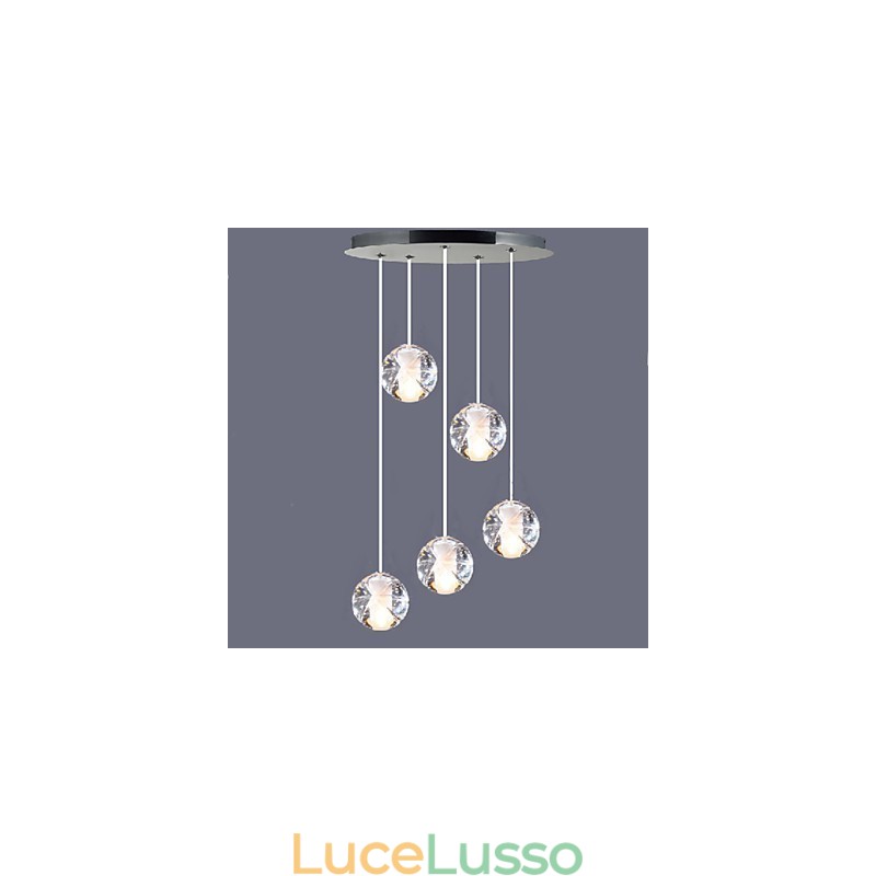 Lampadario in vetro di cristallo Hail
