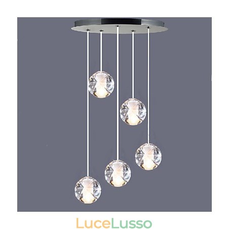 Lampadario in vetro di cristallo Hail Lampadario in vetro di cristallo Hail