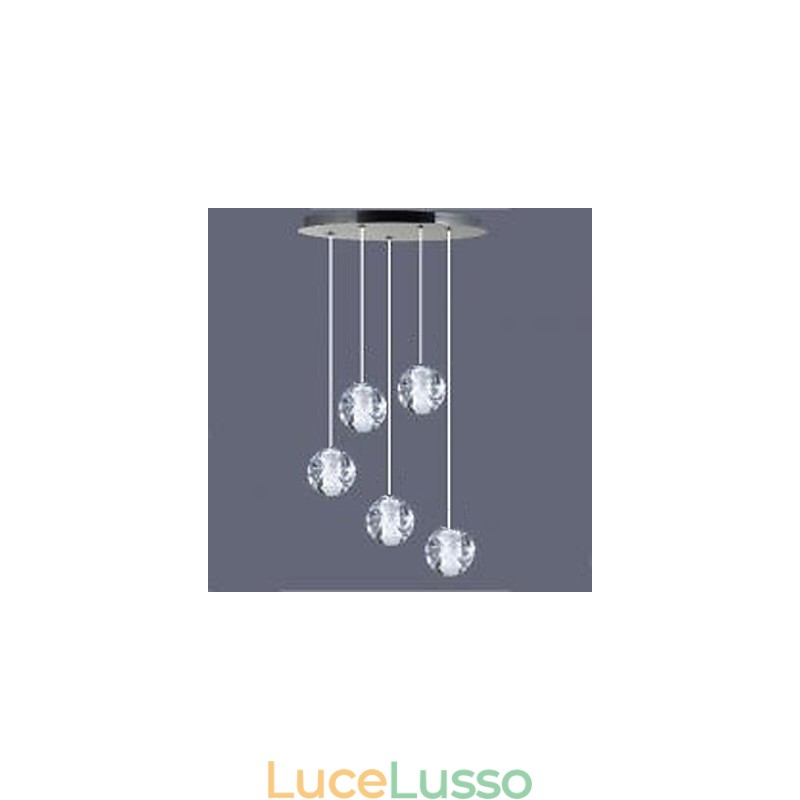 Lampadario in vetro di cristallo Hail