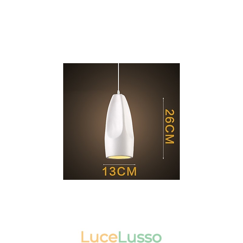 Lampada a sospensione in metallo con dipinto in stile retrò vintage mini