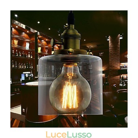 Vetro Ottone Retro Vintage Industriale ART Cafe Garage Lampada a sospensione Vetro Ottone Retro Vintage Industriale ART Cafe Garage Lampada a sospensione