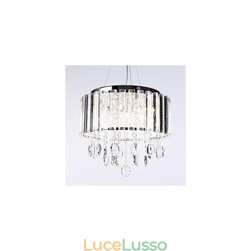 Lampada a sospensione in cristallo con 3 luci
