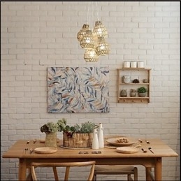 Lampadario a 5 teste in stile retrò creativo con corda in gabbia