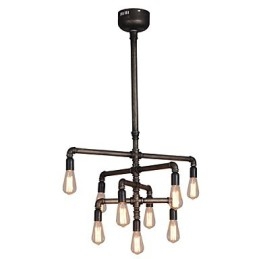 Lampada a sospensione con tubo di regolazione lungo