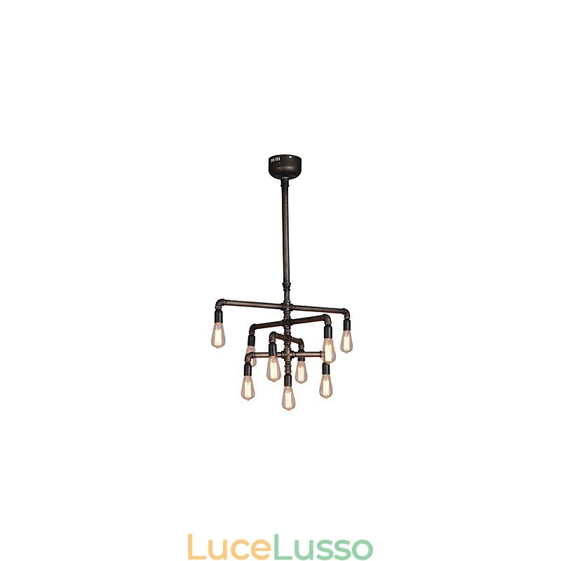 Lampada a sospensione con tubo di regolazione lungo