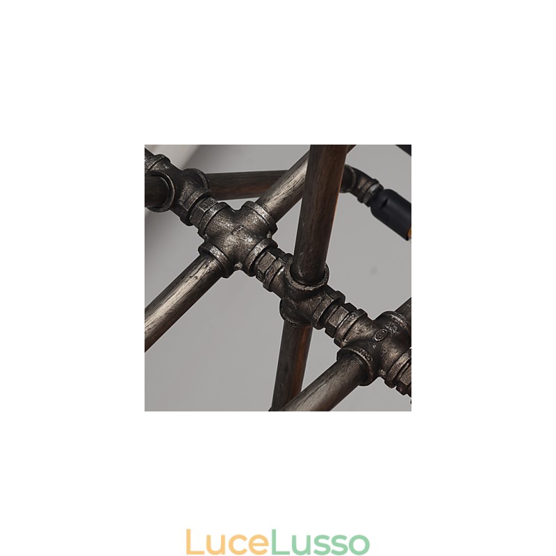 Lampada a sospensione con tubo di regolazione lungo