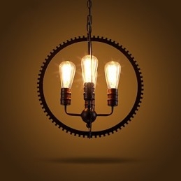 Lampade a sospensione retrò creative Lampadario in ferro battuto in stile country americano
