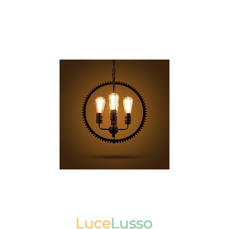Lampade a sospensione retrò creative Lampadario in ferro battuto in stile country americano