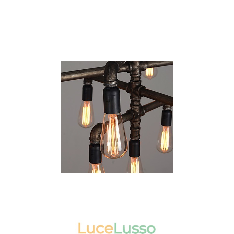 Lampada a sospensione con tubo di regolazione lungo