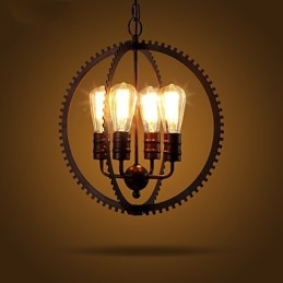 Lampade a sospensione retrò creative Lampadario in ferro battuto in stile country americano