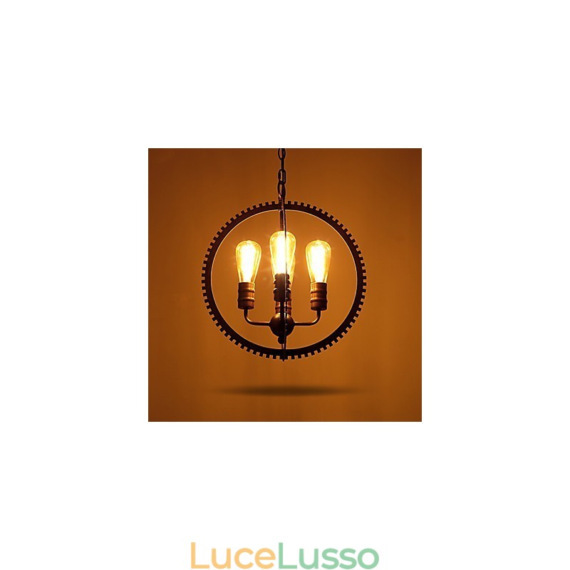 Lampade a sospensione retrò creative Lampadario in ferro battuto in stile country americano