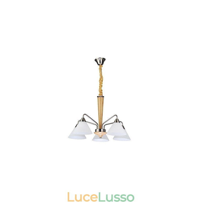 Lampade a sospensione moderne contemporanee in legno e bambù
