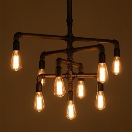 Lampada a sospensione con tubo di regolazione lungo