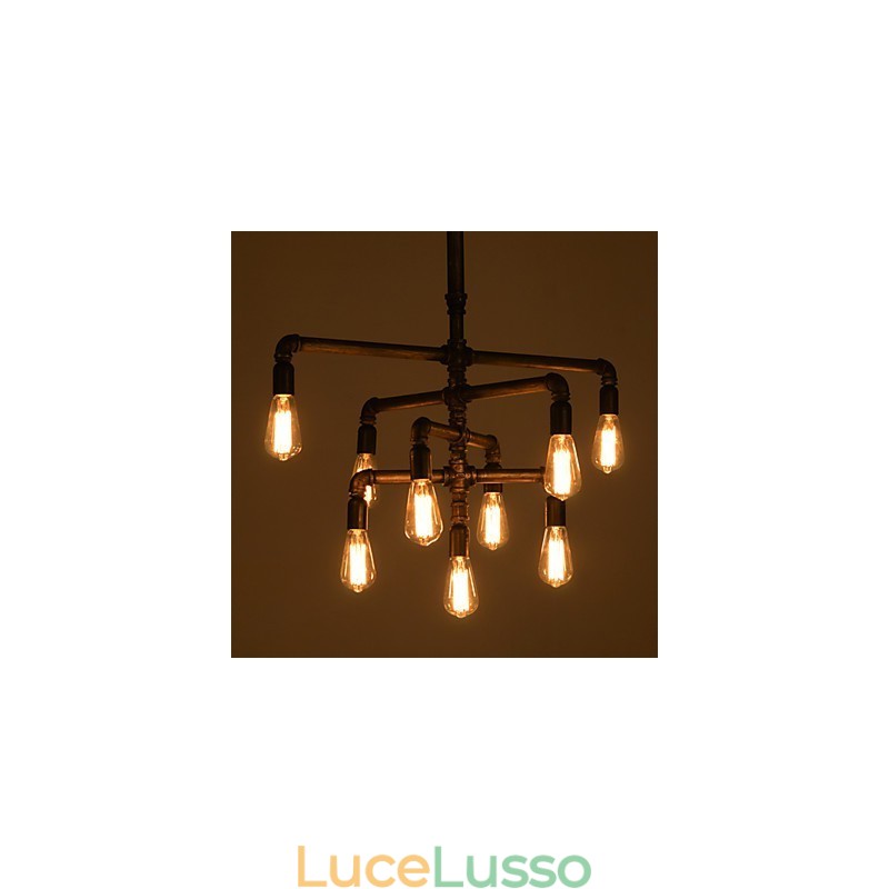 Lampada a sospensione con tubo di regolazione lungo