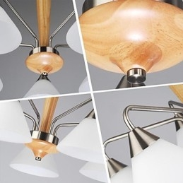Lampade a sospensione moderne contemporanee in legno e bambù