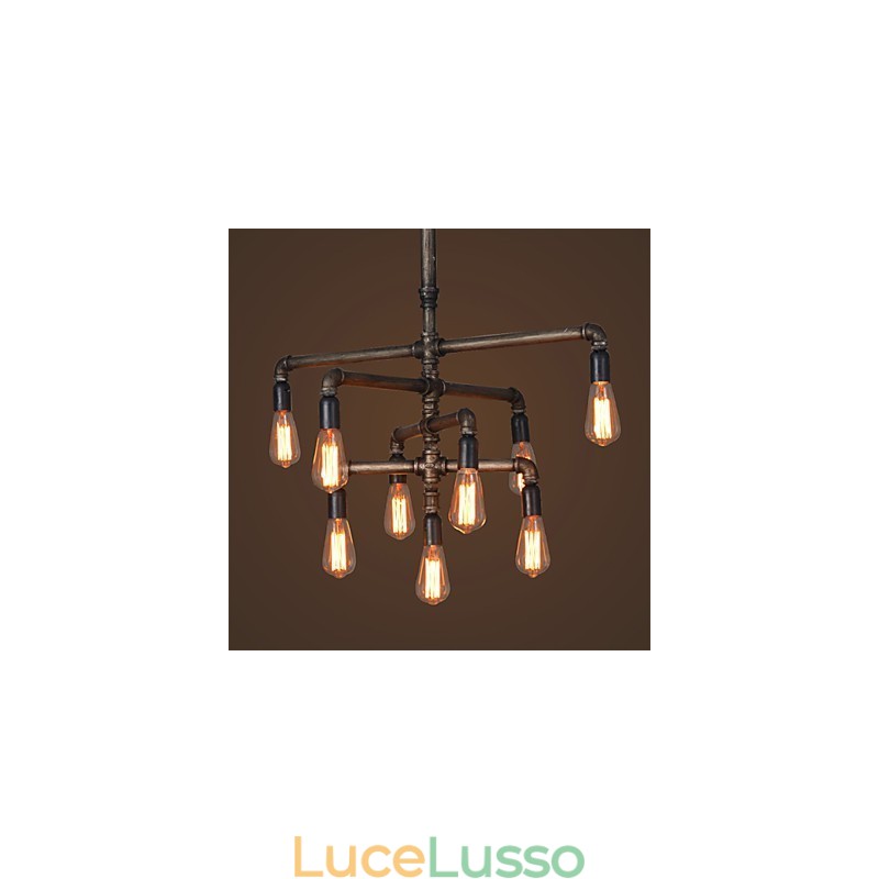 Lampada a sospensione con tubo di regolazione lungo