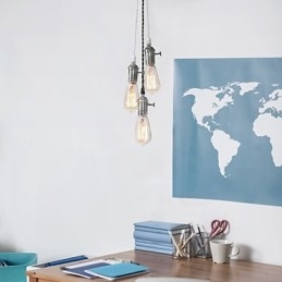 Lampada a sospensione in metallo in stile mini vintage classico tradizionale