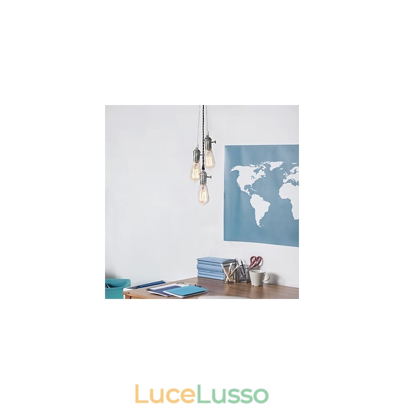 Lampada a sospensione in metallo in stile mini vintage classico tradizionale