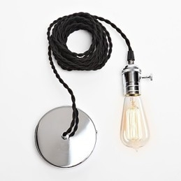 Lampada a sospensione in metallo in stile mini vintage classico tradizionale