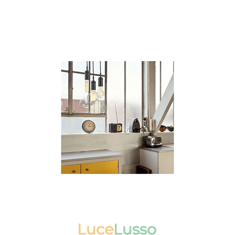 Lampada a sospensione in metallo con verniciatura in stile mini vintage per garage