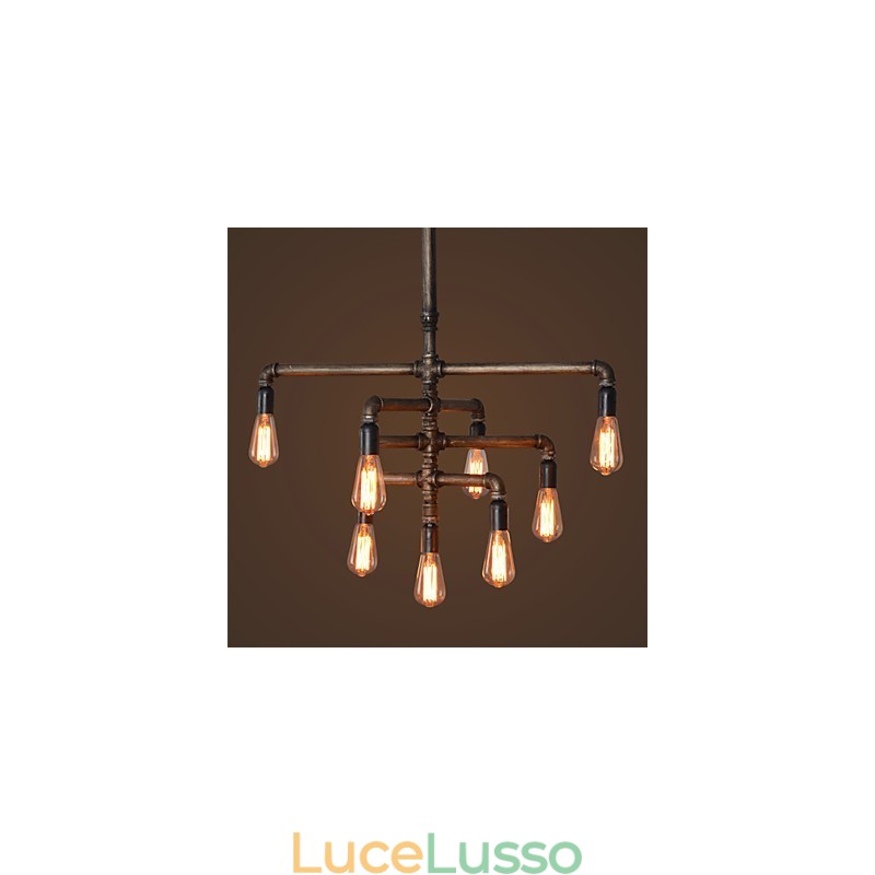 Lampada a sospensione con tubo di regolazione lungo