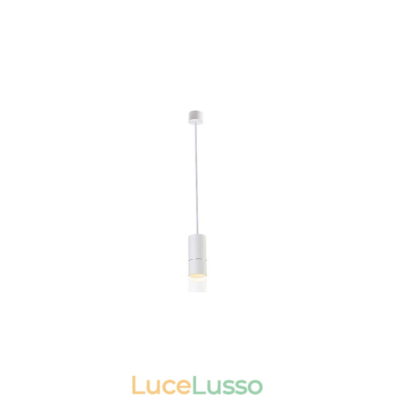 GE 05032 8W 136mm 1 luce Mini lampada a sospensione Bianco polvere con alluminio