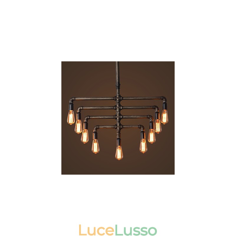 Lampada a sospensione con tubo di regolazione lungo