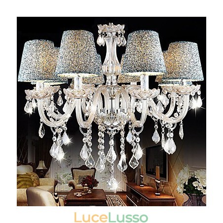 Paralume per lampadario in cristallo trasparente K9 incluso Paralume per lampadario in cristallo trasparente K9 incluso
