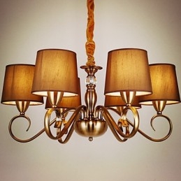 Lampadario in metallo elettroplaccato in stile rustico Lodge Vintage Mini