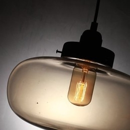 Lampada a sospensione moderna in vetro trasparente con 2 luci in design a bolle