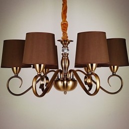 Lampadario in metallo elettroplaccato in stile rustico Lodge Vintage Mini