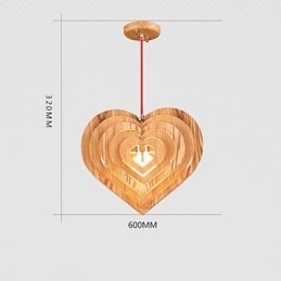 Lampadario Mini Stile Lanterna Legno Bambù