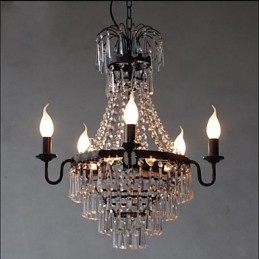 Lampada di cristallo retrò in stile country americano