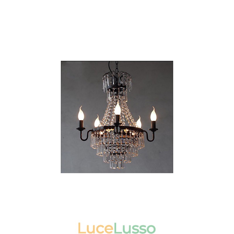 Lampada di cristallo retrò in stile country americano