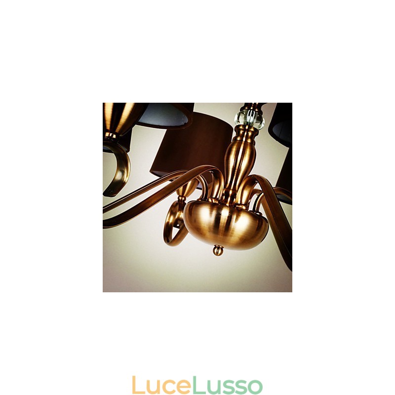 Lampadario in metallo elettroplaccato in stile rustico Lodge Vintage Mini