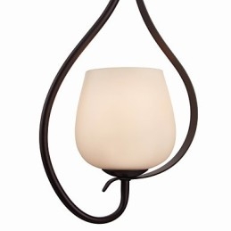 Lampada a sospensione in ferro dipinto con paralume in vetro Lampada a illuminazione classica 1 testa