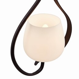 Lampada a sospensione in ferro dipinto con paralume in vetro Lampada a illuminazione classica 1 testa