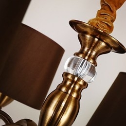 Lampadario in metallo elettroplaccato in stile rustico Lodge Vintage Mini