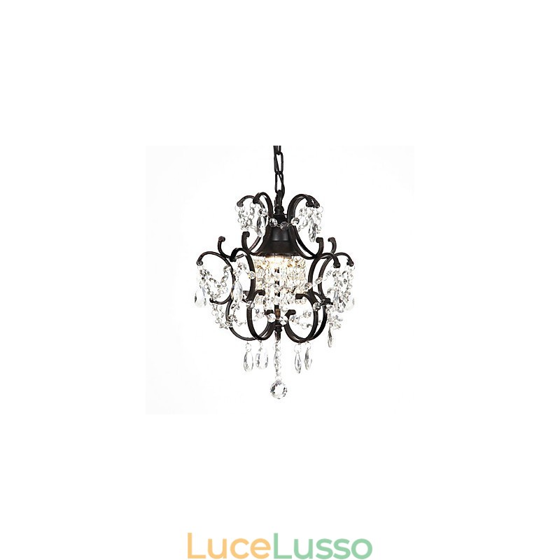 Lampadario moderno con perline di cristallo