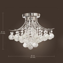 Lampadario moderno in cristallo 3 luci