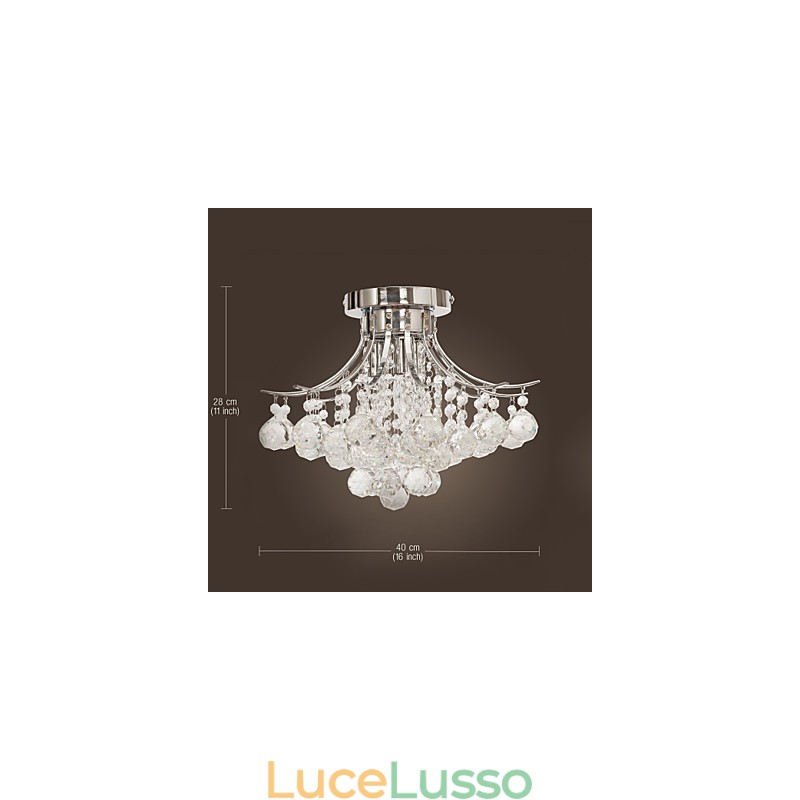 Lampadario moderno in cristallo 3 luci